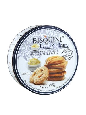 Bánh Quy Bơ Bisquini Hộp Thiếc Tròn 150G