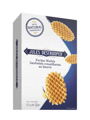 Bánh Quy Jules Destrooper Butter Waffles Hộp Giấy 50G