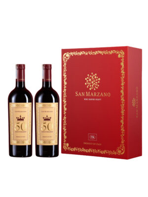 Hộp quà tặng 2 chai rượu vang 50 Anniversario Vino Rosso d’Italia